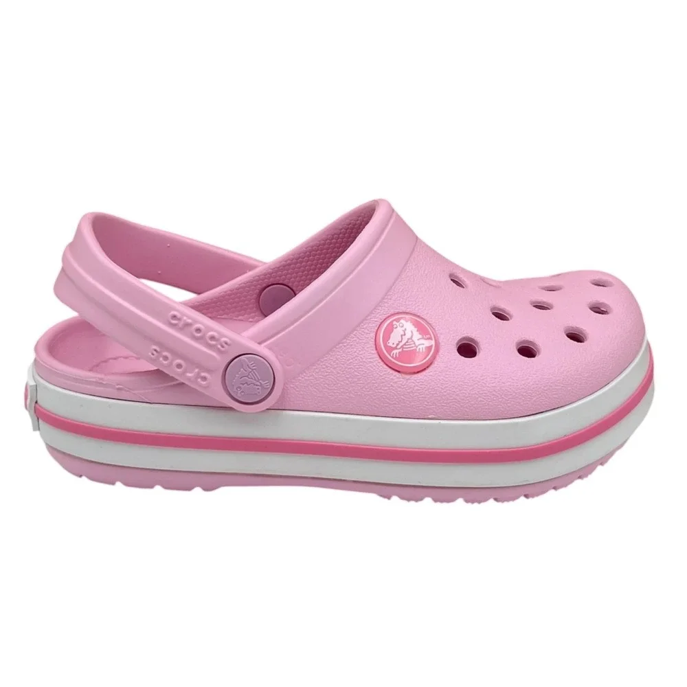 Crocs Toddler Girls Slip on Clogs Size 9 Pink Water Friendly Lightweight Sandal